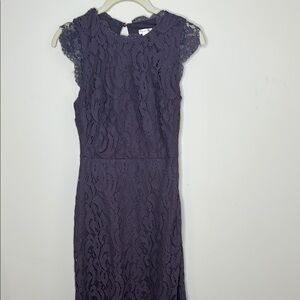 Elegant Purple Lace Dress